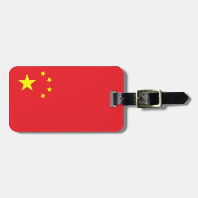 Etiqueta De Bagagem Bandeira Chinesa (Frente Horizontal)