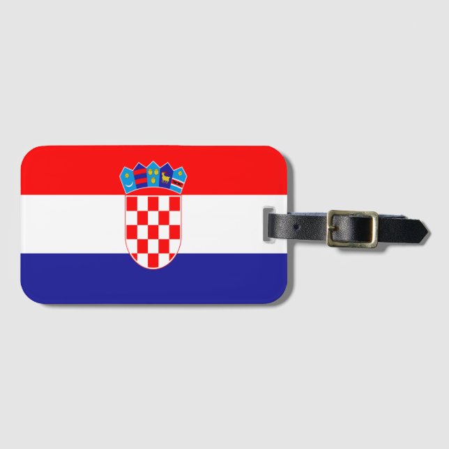 Etiqueta De Bagagem Bandeira croata (Frente Horizontal)