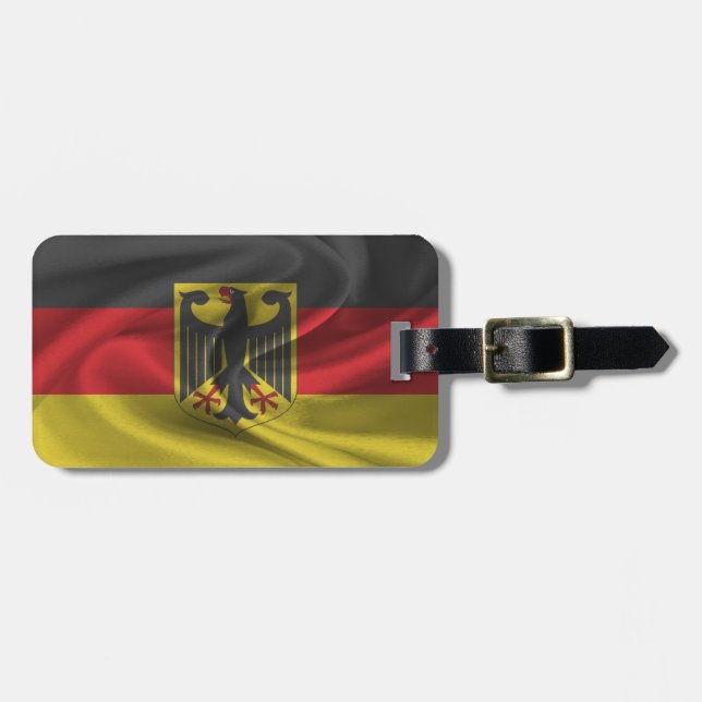 Etiqueta De Bagagem Bandeira Da Alemanha (Frente Horizontal)