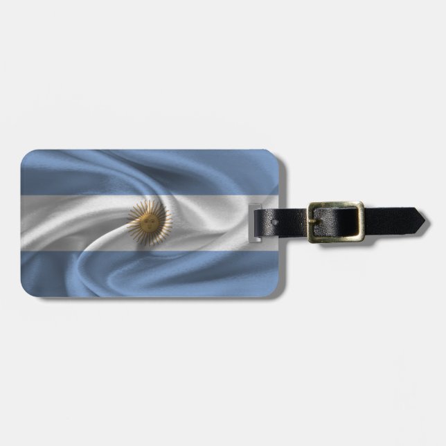 Etiqueta De Bagagem Bandeira Da Argentina (Frente Horizontal)