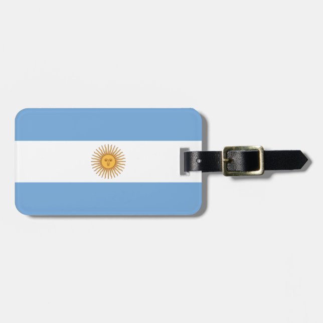 Etiqueta De Bagagem Bandeira da Argentina (Frente Horizontal)