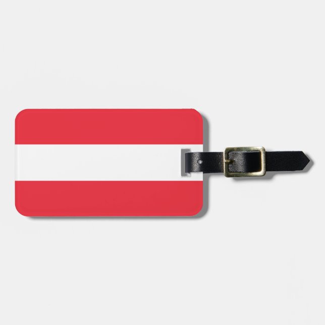Etiqueta De Bagagem Bandeira da Áustria (Frente Horizontal)