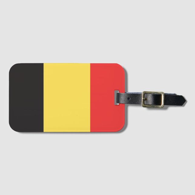 Etiqueta De Bagagem Bandeira da Bélgica (Frente Horizontal)