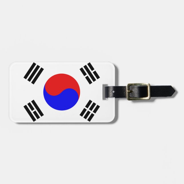 Etiqueta De Bagagem Bandeira da Coreia (Frente Horizontal)