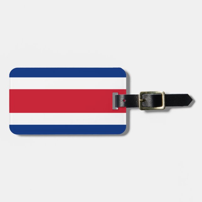 Etiqueta De Bagagem Bandeira da Costa Rica (Frente Horizontal)