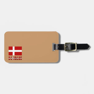 Etiqueta De Bagagem Bandeira da Dinamarca Dinamarca Dannebrog