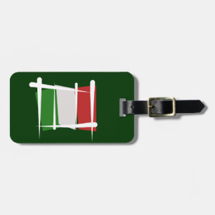 Etiqueta De Bagagem Bandeira da escova de Italia