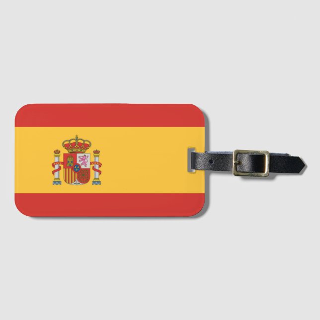 Etiqueta De Bagagem Bandeira da Espanha (Frente Horizontal)