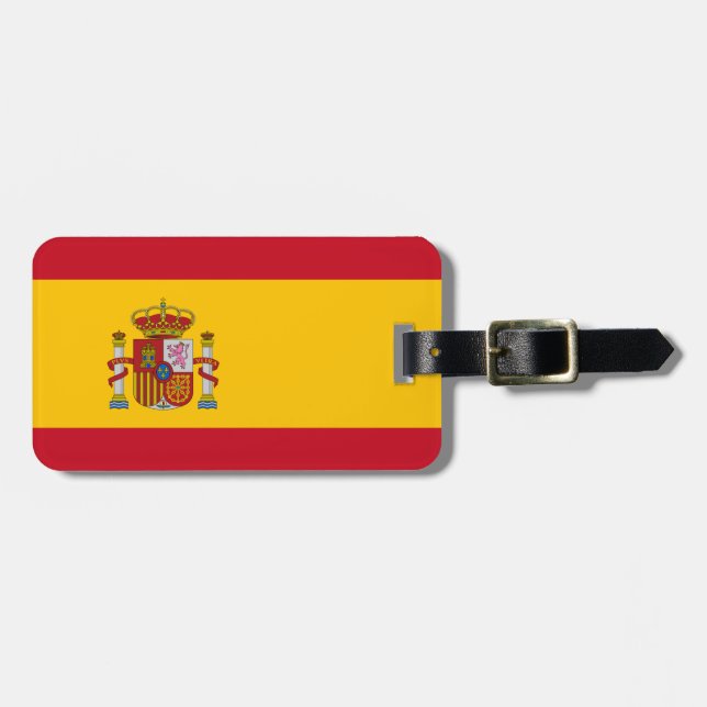 Etiqueta De Bagagem Bandeira da espanha (Frente Horizontal)