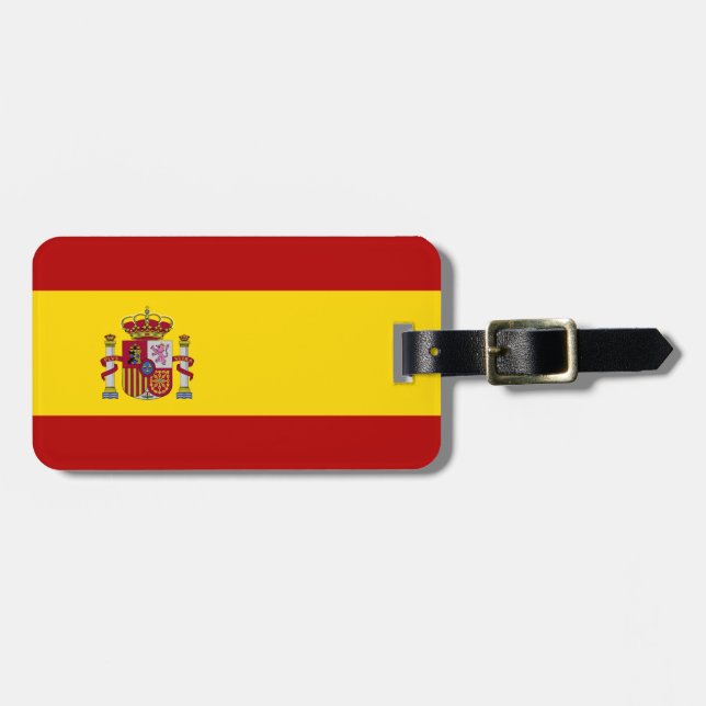 Etiqueta De Bagagem Bandeira da espanha (Frente Horizontal)