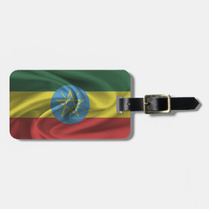 Etiqueta De Bagagem Bandeira Da Etiópia