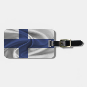 Etiqueta De Bagagem Bandeira Da Finlândia