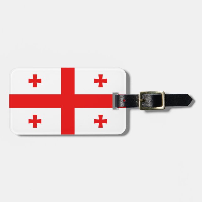 Etiqueta De Bagagem Bandeira da Geórgia (Frente Horizontal)