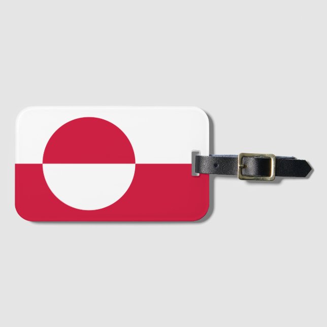 Etiqueta De Bagagem Bandeira Da Gronelândia (Frente Horizontal)