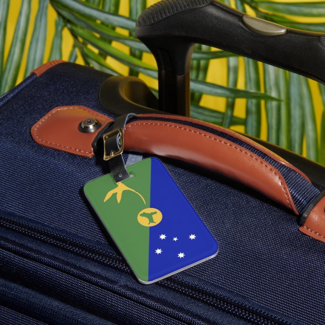 Etiqueta De Bagagem bandeira da Ilha do Natal (Frente Insitu 1)