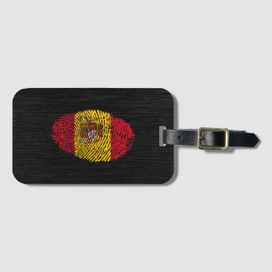 Etiqueta De Bagagem Bandeira da impressão digital do toque do espanho