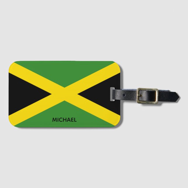 Etiqueta De Bagagem Bandeira da Jamaica (Frente Horizontal)