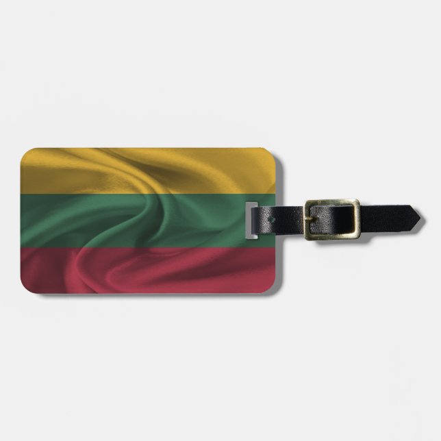 Etiqueta De Bagagem Bandeira Da Lituânia (Frente Horizontal)