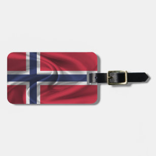 Etiqueta De Bagagem Bandeira Da Noruega