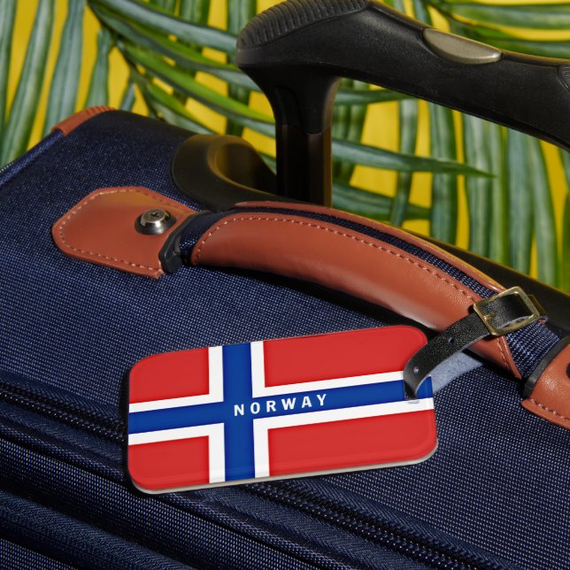 Etiqueta De Bagagem Bandeira da Noruega (Frente Insitu 3)