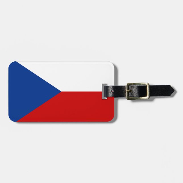 Etiqueta De Bagagem Bandeira da República Checa (Frente Horizontal)