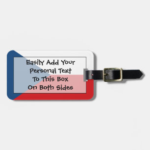 Etiqueta De Bagagem Bandeira da República Checa Easy ID Personal