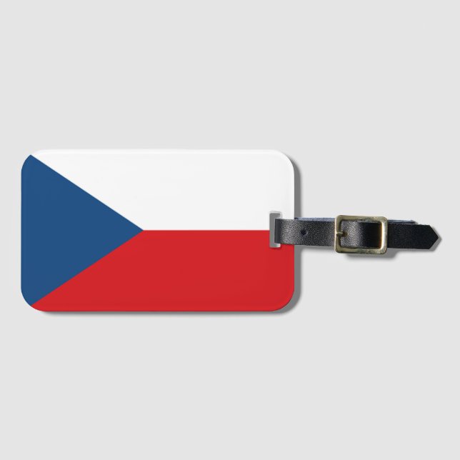 Etiqueta De Bagagem Bandeira da República Tcheca (Frente Horizontal)