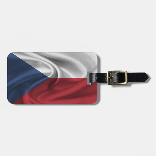 Etiqueta De Bagagem Bandeira da República Tcheca (Frente Horizontal)