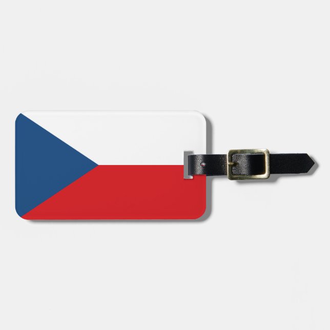 Etiqueta De Bagagem Bandeira da República Tcheca (Frente Horizontal)