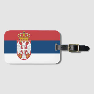 Etiqueta De Bagagem Bandeira da Sérvia