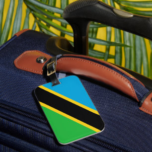 Etiqueta De Bagagem Bandeira da Tanzânia