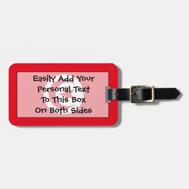 Etiqueta De Bagagem Bandeira da Tunísia Easy ID Personal (Frente Horizontal)