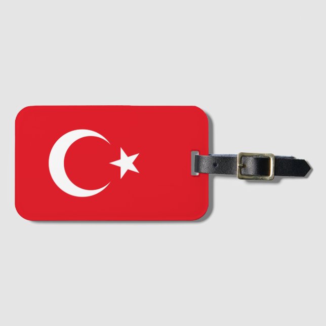 Etiqueta De Bagagem Bandeira da Turquia (Frente Horizontal)