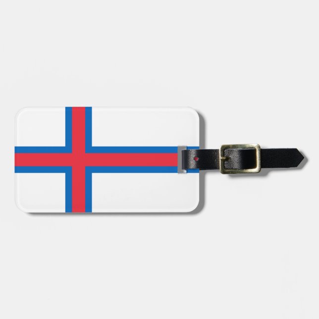 Etiqueta De Bagagem Bandeira das Ilhas Faroé (Frente Horizontal)