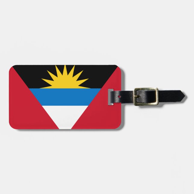 Etiqueta De Bagagem Bandeira de Antígua e Barbuda Easy ID (Frente Horizontal)