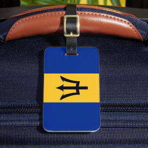 Etiqueta De Bagagem Bandeira de Barbados Personalizada