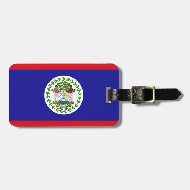 Etiqueta De Bagagem Bandeira de Belize (Frente Horizontal)