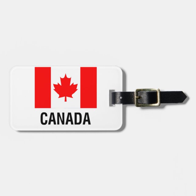 Etiqueta De Bagagem BANDEIRA de CANADÁ (Frente Horizontal)