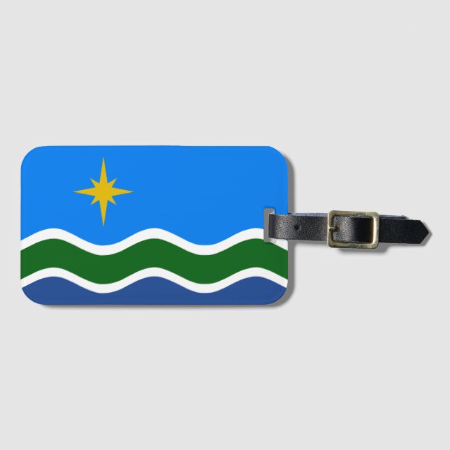 Etiqueta De Bagagem Bandeira de Duluth, MN (Frente Horizontal)