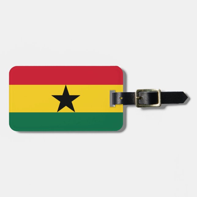 Etiqueta De Bagagem Bandeira de Ghana (Frente Horizontal)