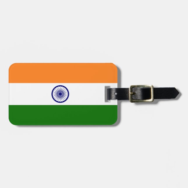 Etiqueta De Bagagem Bandeira de India (Frente Horizontal)