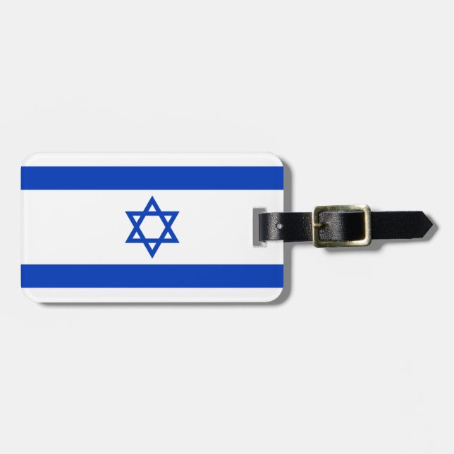 Etiqueta De Bagagem Bandeira de Israel (Frente Horizontal)