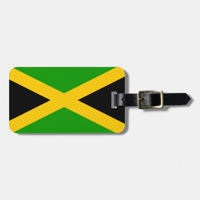 Etiqueta De Bagagem Bandeira de Jamaica (Frente Horizontal)