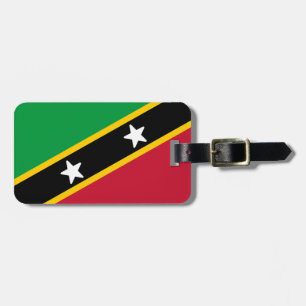 Etiqueta De Bagagem Bandeira de Kitts e Nevis Santos