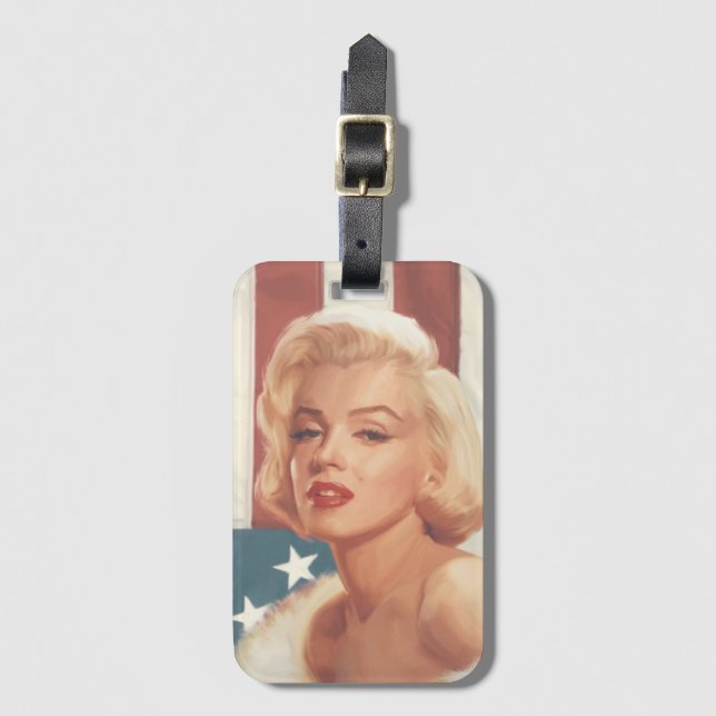 Etiqueta De Bagagem Bandeira de Marilyn (Frente Vertical)