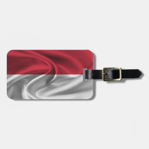 Etiqueta De Bagagem Bandeira de Mônaco