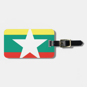 Etiqueta De Bagagem Bandeira de Myanmar (Burma)