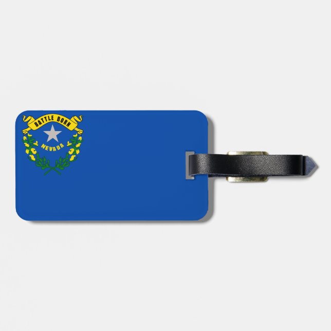 Etiqueta De Bagagem Bandeira de Nevada (Traseira Horizontal)