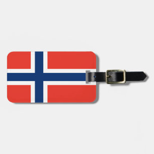 Etiqueta De Bagagem Bandeira de Noruega