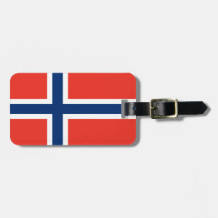 Etiqueta De Bagagem Bandeira de Noruega